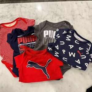 Puma Infant Bodysuit Collection - Red, Gray, Navy